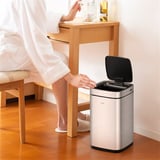 CESTINO DEL SENSORE DI MOVIMENTO  12L 24,2x24,4x42,8 CM ARGENTO ACCIAIO INOX (1 UNITÀ)