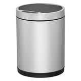 CESTINO DEL SENSORE DI MOVIMENTO  50L Ø 32x70 CM ARGENTO ACCIAIO INOX (1 UNITÀ)