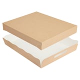 VASSOI + COPERCHIO THEPACK  40,5x30,5x6 CM NATURALE CARTONE A MICROCANALI (150 UNITÀ)