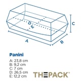 SCATOLE PANINI THEPACK  26,5x12,2x7 CM NERO CARTONE NANO-MICRO (300 UNITÀ)