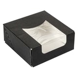CONTENITORI SUSHI+FINESTRA THEPACK  10x10x4 CM NERO CARTONE NANO-MICRO + OPP (400 UNITÀ)
