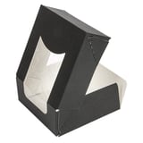 CONTENITORI SUSHI+FINESTRA THEPACK  10x10x4 CM NERO CARTONE NANO-MICRO + OPP (400 UNITÀ)