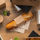 IMBALLAGGIO ROLLER PER PANINO THEPACK  10,5x23 CM MARRONE CARTONE NANO-MICRO (1000 UNITÀ)