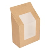 SCATOLE TORTILLA-WRAP CON FINESTRA THEPACK  9,2x5,1x9,2/12,5 CM NATURALE CARTONE NANO-MICRO + OPP (600 UNITÀ)