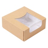 CONTENITORI SUSHI+FINESTRA THEPACK  10x10x4 CM MARRONE CARTONE NANO-MICRO + OPP (400 UNITÀ)