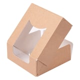 CONTENITORI SUSHI+FINESTRA THEPACK  10x10x4 CM MARRONE CARTONE NANO-MICRO + OPP (400 UNITÀ)