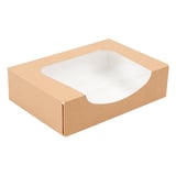 CONTENITORI SUSHI+FINESTRA THEPACK  17,5x12x4,5 CM MARRONE CARTONE NANO-MICRO + OPP (400 UNITÀ)