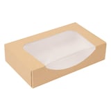 CONTENITORI SUSHI+FINESTRA THEPACK  19,7x12x4,5 CM MARRONE CARTONE NANO-MICRO + OPP (400 UNITÀ)