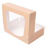 CONTENITORI SUSHI+FINESTRA THEPACK  19,7x12x4,5 CM MARRONE CARTONE NANO-MICRO + OPP (400 UNITÀ)
