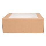 SCATOLE PER PASTICCERIA CON FINESTRA THEPACK  28x28x10 CM NATURALE CARTONE NANO-MICRO+OPP (50 UNITÀ)