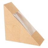 SCATOLE PER PANINI CON FINESTRA THEPACK  12,4x12,4x5,5 CM NATURALE CARTONE NANO-MICRO + OPP (500 UNITÀ)