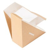 SCATOLE PER PANINI CON FINESTRA THEPACK  12,4x12,4x5,5 CM NATURALE CARTONE NANO-MICRO + OPP (500 UNITÀ)