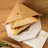 SCATOLE PER PANINI CON FINESTRA THEPACK  12,4x12,4x5,5 CM NATURALE CARTONE NANO-MICRO + OPP (500 UNITÀ)