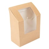 SCATOLE TORTILLA-WRAP CON FINESTRA THEPACK  9,2x5,1x9,2/12,5 CM NATURALE CARTONE NANO-MICRO + OPP (600 UNITÀ)