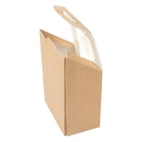 SCATOLE TORTILLA-WRAP CON FINESTRA THEPACK  9,2x5,1x9,2/12,5 CM NATURALE CARTONE NANO-MICRO + OPP (600 UNITÀ)