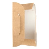 SCATOLE TORTILLA-WRAP CON FINESTRA THEPACK  9,2x5,1x9,2/12,5 CM NATURALE CARTONE NANO-MICRO + OPP (600 UNITÀ)