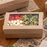 SCATOLE CON FINESTRA THEPACK 1000 ML 12x17x5,5 CM NATURALE CARTONE NANO-MICRO + OPP (200 UNITÀ)