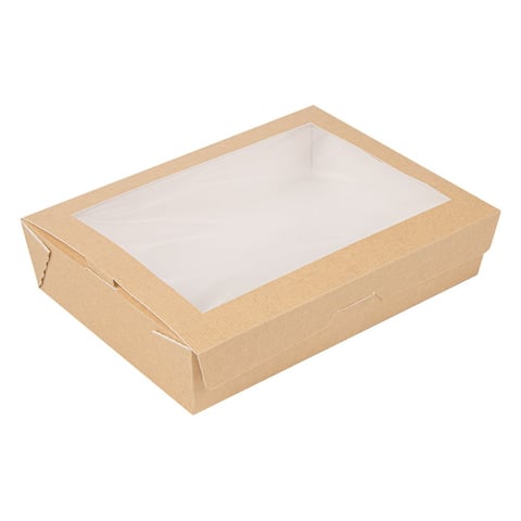 SCATOLE CON FINESTRA THEPACK 1470 ML 19,8x14x4,8 CM NATURALE CARTONE NANO-MICRO + OPP (200 UNITÀ)