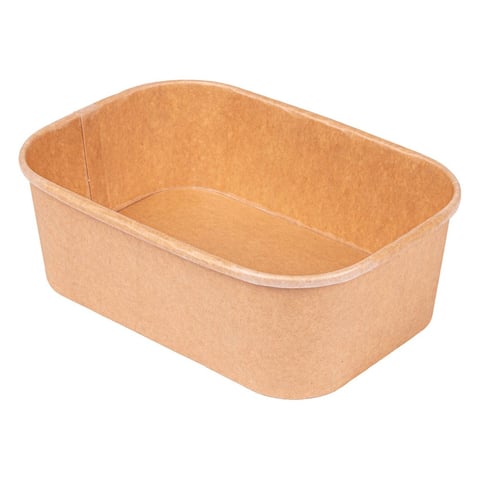 CONTENITORI RETTANGOLARI  750 ML 320 + 26 PE G/M2 17,3x12,3x5,7 CM NATURALE KRAFT (300 UNITÀ)