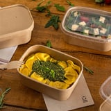 CONTENITORI RETTANGOLARI  750 ML 320 + 26 PE G/M2 17,3x12,3x5,7 CM NATURALE KRAFT (300 UNITÀ)