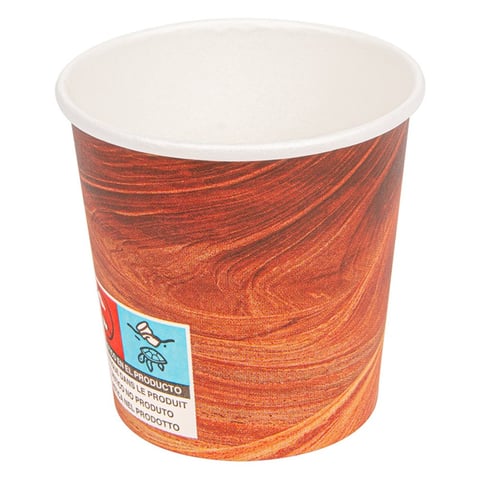 BICCHIERI BEVANDE CALDE 1 PARETE 'ARIZONA' 120 ML 230 + 18 PE G/M2 Ø6,2/4,5x6 CM MARRONE CARTONE (1000 UNITÀ)