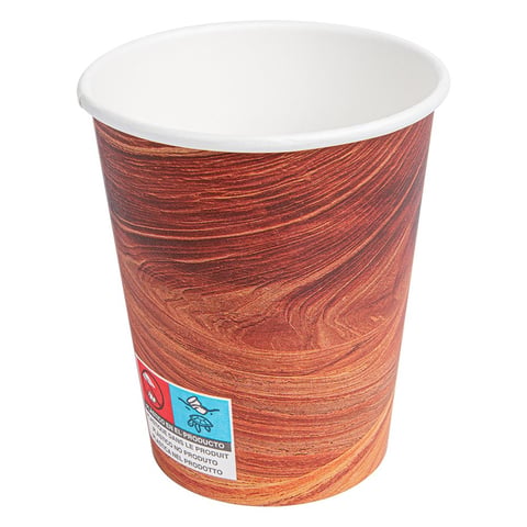BICCHIERI BEVANDE CALDE 1 PARETE 'ARIZONA' 240 ML 280 + 18 PE G/M2 Ø8/5,6x9,2 CM MARRONE CARTONE (1000 UNITÀ)