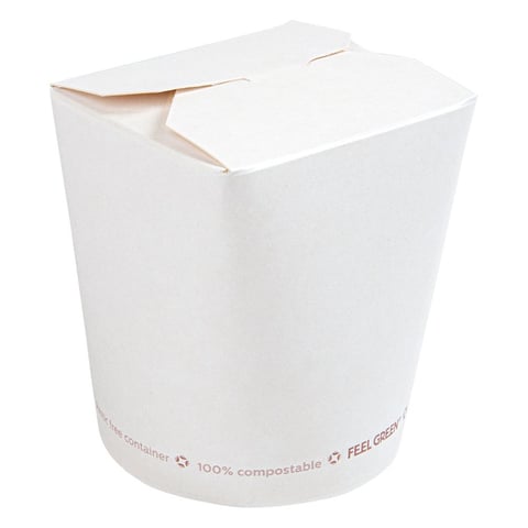 RICIPIENTI MULTIUSO FEEL GREEN 'COMPOSTABLE' 480 ML 325 G/M2 Ø8x9 CM BIANCO CARTONE (600 UNITÀ)