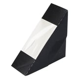 SCATOLE PER PANINI CON FINESTRA THEPACK  12,4x12,4x5,5 CM NERO CARTONE NANO-MICRO + OPP (500 UNITÀ)