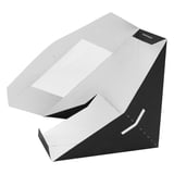SCATOLE PER PANINI CON FINESTRA THEPACK  12,4x12,4x5,5 CM NERO CARTONE NANO-MICRO + OPP (500 UNITÀ)