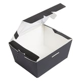 SCATOLE CON FINESTRA THEPACK 780 ML 11,2x9x6,4 CM NERO CARTONE NANO-MICRO + OPP (300 UNITÀ)
