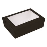 SCATOLE CON FINESTRA THEPACK 1000 ML 12x17x5,5 CM NERO CARTONE NANO-MICRO + OPP (200 UNITÀ)