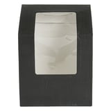 SCATOLE TORTILLA-WRAP CON FINESTRA THEPACK  9,2x5,1x9,2/12,5 CM NERO CARTONE NANO-MICRO + OPP (600 UNITÀ)