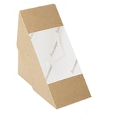 SCATOLE PANINI CON FINESTRA ECO-SIMPLE THEPACK  12,4x12,4x7,5 CM NATURALE CARTONE NANO-MICRO (500 UNITÀ)