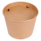 CONTENITORI PER POLLO + COPERCHIO  2550 ML 337 + 18PE G/M2 Ø 18,9/14,7x14,9 CM NATURALE KRAFT (300 UNITÀ)