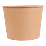 CONTENITORI PER POLLO + COPERCHIO  2550 ML 337 + 18PE G/M2 Ø 18,9/14,7x14,9 CM NATURALE KRAFT (300 UNITÀ)