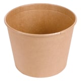 CONTENITORI PER POLLO + COPERCHIO  2550 ML 337 + 18PE G/M2 Ø 18,9/14,7x14,9 CM NATURALE KRAFT (300 UNITÀ)