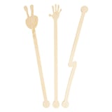 MISCELATORI ASSORTITI BAMBOO  14 CM NATURALE BAMBÙ (100 UNITÀ)