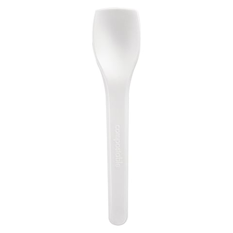 CUCCHIAINO PER GELATI   10 CM BIANCO CPLA (2000 UNITÀ)