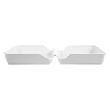 SCATOLA DI BURGER AKALA  26x13,7x3,4 CM BIANCO PORCELLANA (6 UNITÀ)