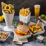 SCATOLA DI BURGER AKALA  26x13,7x3,4 CM BIANCO PORCELLANA (6 UNITÀ)