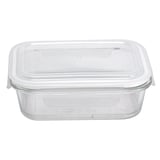 RECIPIENTI RETTANGOLARI CON COPERCHIO WAKI GLASS 640 ML 18x13,2x6,5 CM TRASPARENTE CRISTAL (6 UNITÀ)