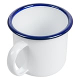 TAZZE ENAMELWARE 350 ML Ø 8x8 CM BIANCO ACCIAIO SMALTATO (6 UNITÀ)