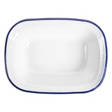 CIOTOLE RETTANGOLARI ENAMELWARE 330 ML 18x13x4 CM BIANCO ACCIAIO SMALTATO (6 UNITÀ)