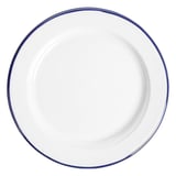 PIATTI PIANI ENAMELWARE  Ø 18x1,7 CM BIANCO ACCIAIO SMALTATO (6 UNITÀ)