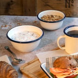 CIOTOLE ENAMELWARE 470 ML Ø 14x7 CM BIANCO ACCIAIO SMALTATO (6 UNITÀ)