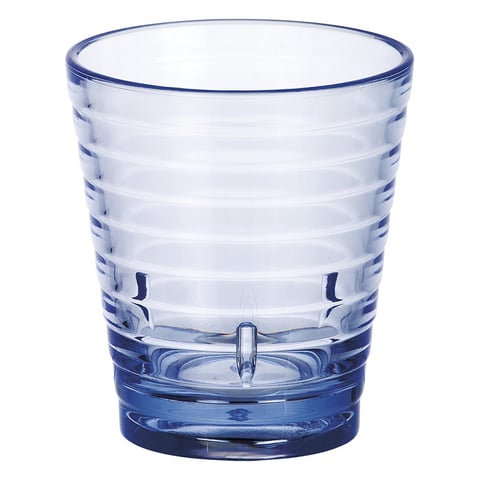 BICCHIERI CON RILIEVI  280 ML Ø 8,5/6x9,5 CM BLU POLICARBONATO (12 UNITÀ)
