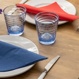 BICCHIERI CON RILIEVI  280 ML Ø 8,5/6x9,5 CM BLU POLICARBONATO (12 UNITÀ)