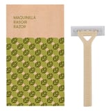 RASOIO DOPPIA LAMA IMBUSTATO 'NATURAL'  7,5x15 CM BEIGE PP (100 UNITÀ)