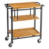 CARRELLO DI SERVIZIO ARROW  91,4x44,5x99 CM NATURALE LEGNO (1 UNITÀ)