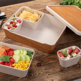 BENTO BOXES ASAMI WARE 3000 ML 29x24x6,7 CM SIMILITUDINE LEGNA MELAMINA (6 UNITÀ)